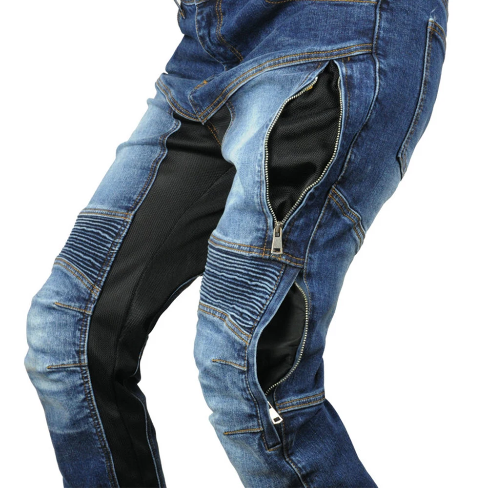 

Summer Breathable Kevlar Jeans Leisure Motorcycle Men's Off-road Outdoor Jean/cycling Summer Pants With Protect Equipment