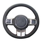 Чехол на руль автомобиля из искусственной кожи для Jeep Grand Cherokee 2011-2013 Compass Patriot Wrangler 2011-2017