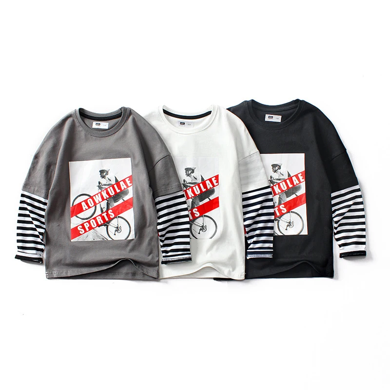 Футболка для мальчиков детская одежда детские футболки с длинными рукавами