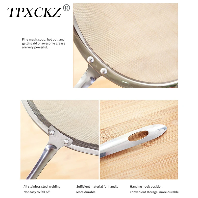 Дуршлаг для шумовки TPXCKz из нержавеющей стали дуршлаг Обжарка на масле ложка сито