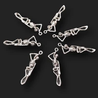 skeleton pendant skeleton skeleton charms hangman charms atonement soul charms diy jewelry making silver plated tone a33