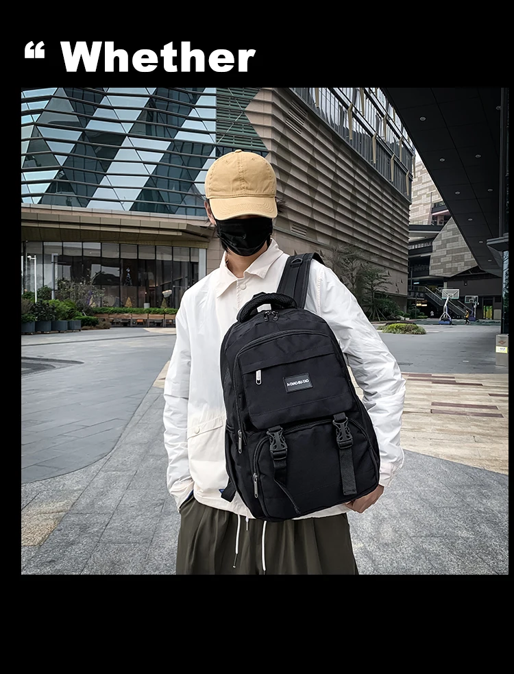 

BB721 2021 College student fashion trend backpack campus boys casual all-match computer backpack