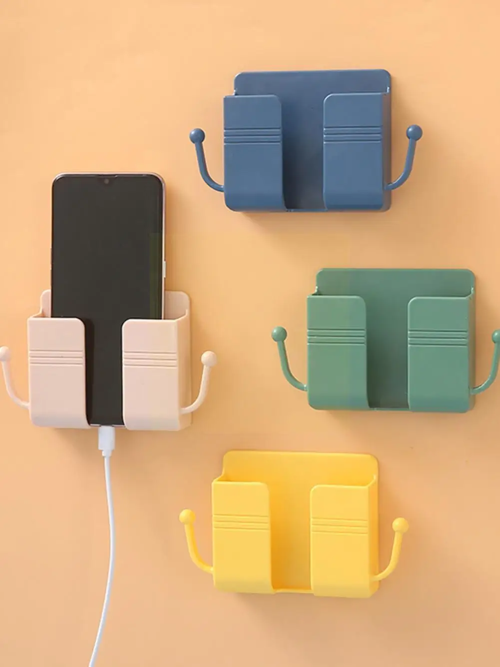 

Wall-mounted Storage Box Multi-function Remote Control Box Storage Storage Wall Phone Box Charging Storage Mobile K1R0