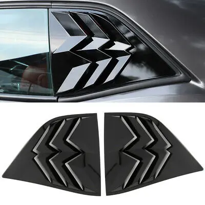 

Black Rear Window Louver Shutter Cover Accessories For Dodge Challenger 10-19