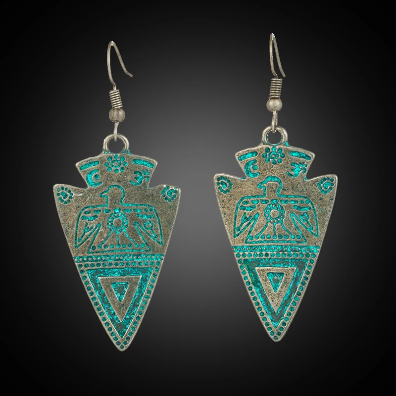 Женские винтажные серьги подвески в этническом стиле бронзовые висячие ретро