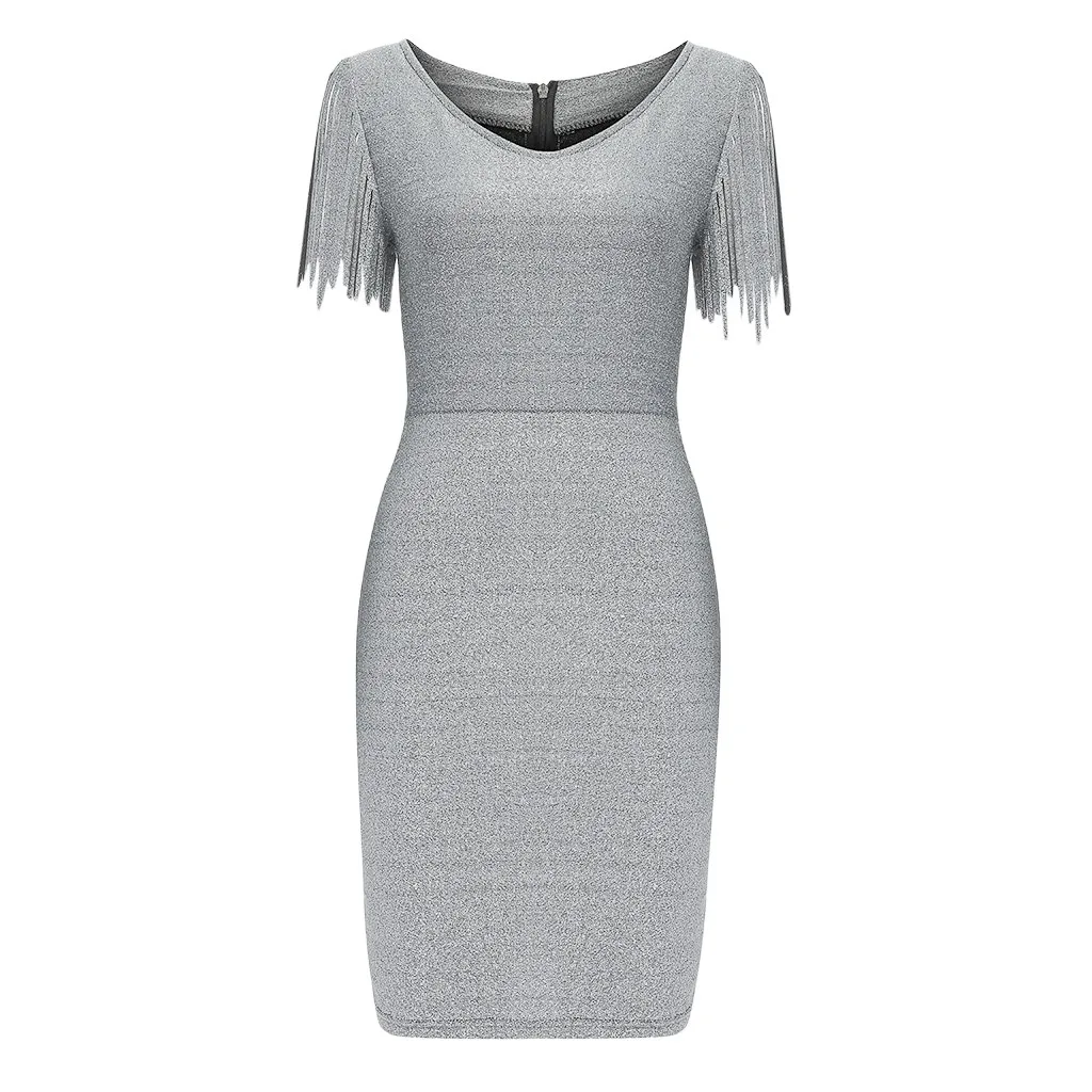 Мини платье с запахом женское сексуальное блестящее на бретельках блестками и V