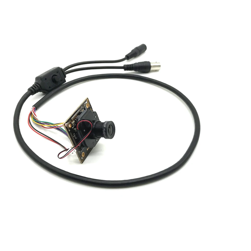 Камера видеонаблюдения на печатной плате с модулем 2560*1920 HD 5MP 1/2.8&quot 8535+IMX335 4 в 1 AHD/TVI/CVI/CVBS, кабелем OSD и объективом.