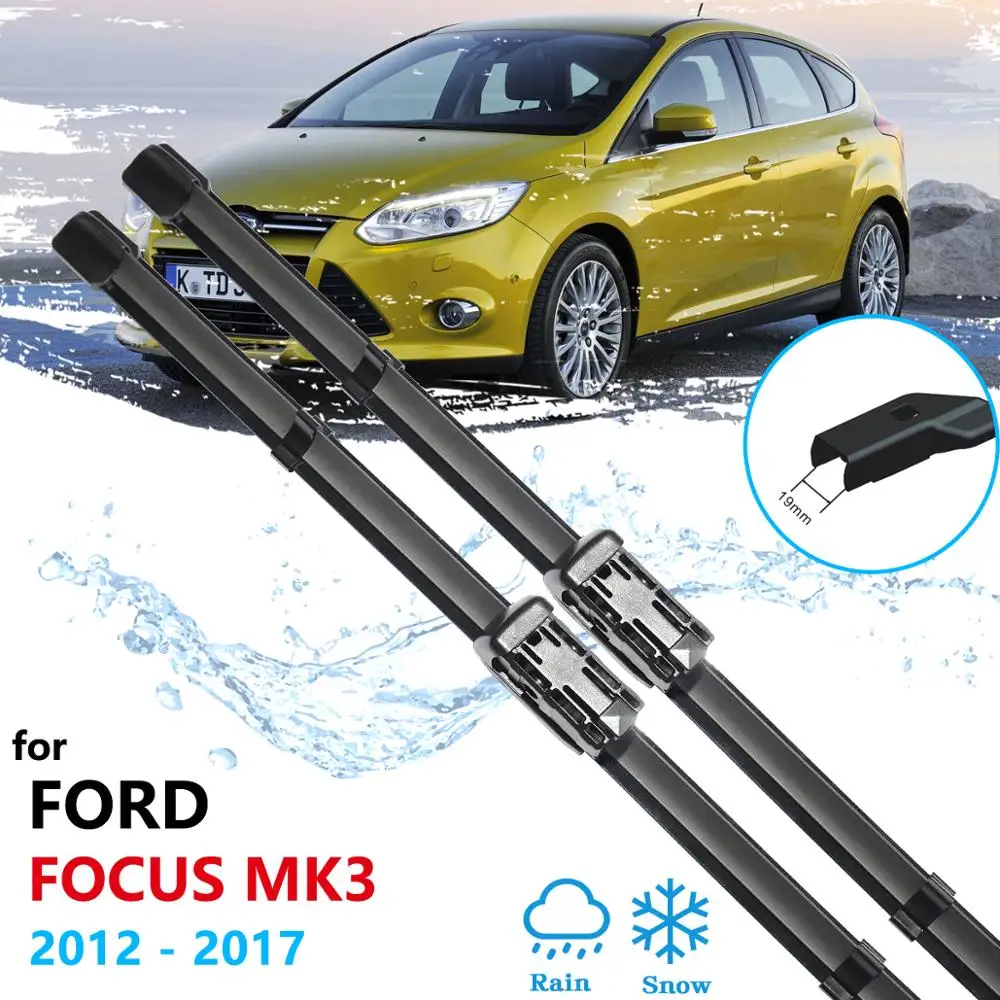 Автомобильные щетки стеклоочистителя для Ford Focus 3 2012 ~ 2017 MK3 наклейки на лобовое