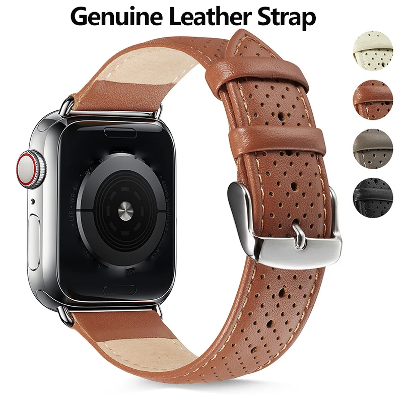 

Ремешок из натуральной кожи для Apple Watch Band 44 мм 40 мм 42 мм 38 мм