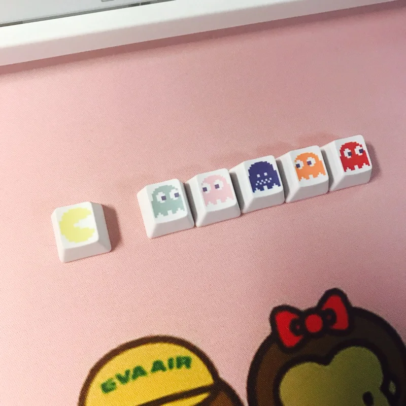 6 шт./компл. милые колпачки для ключей PBT R4 кнопок high OEM Profile Dye Subed kawai механической