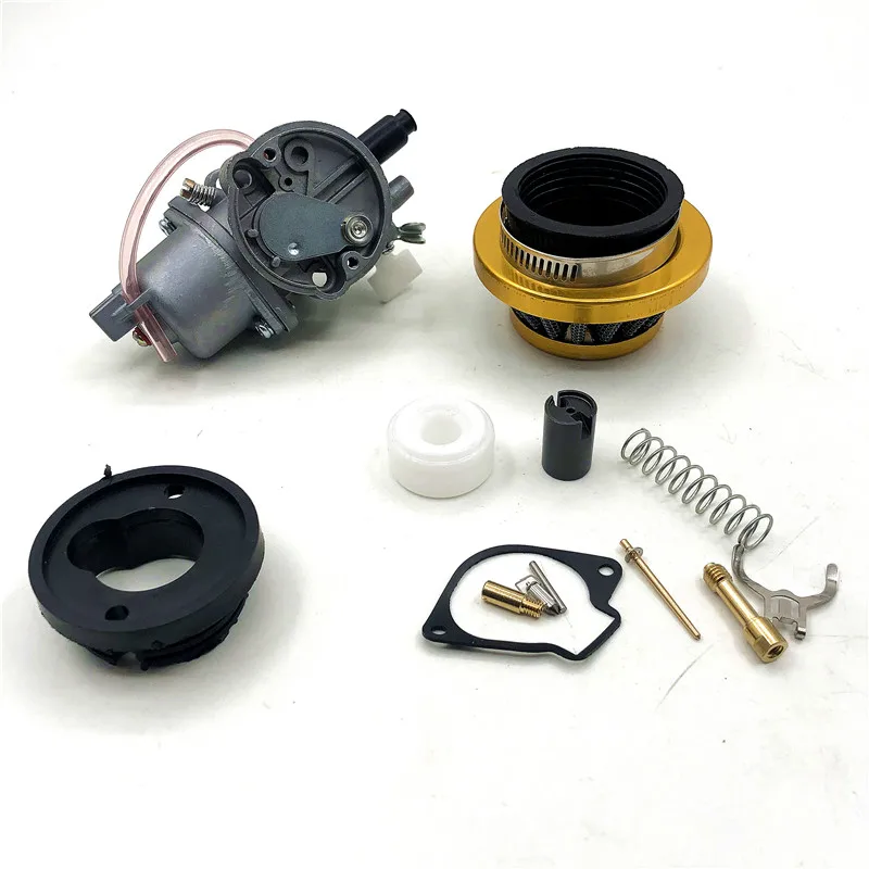 Карманный велосипед 47cc 49cc двигатель carb Карбюратор с воздушным фильтром Pod 2 тактный для мини квадроцикла ATV Dirt Bike MiniMoto Go Kart Buggy - Цвет: Gold B