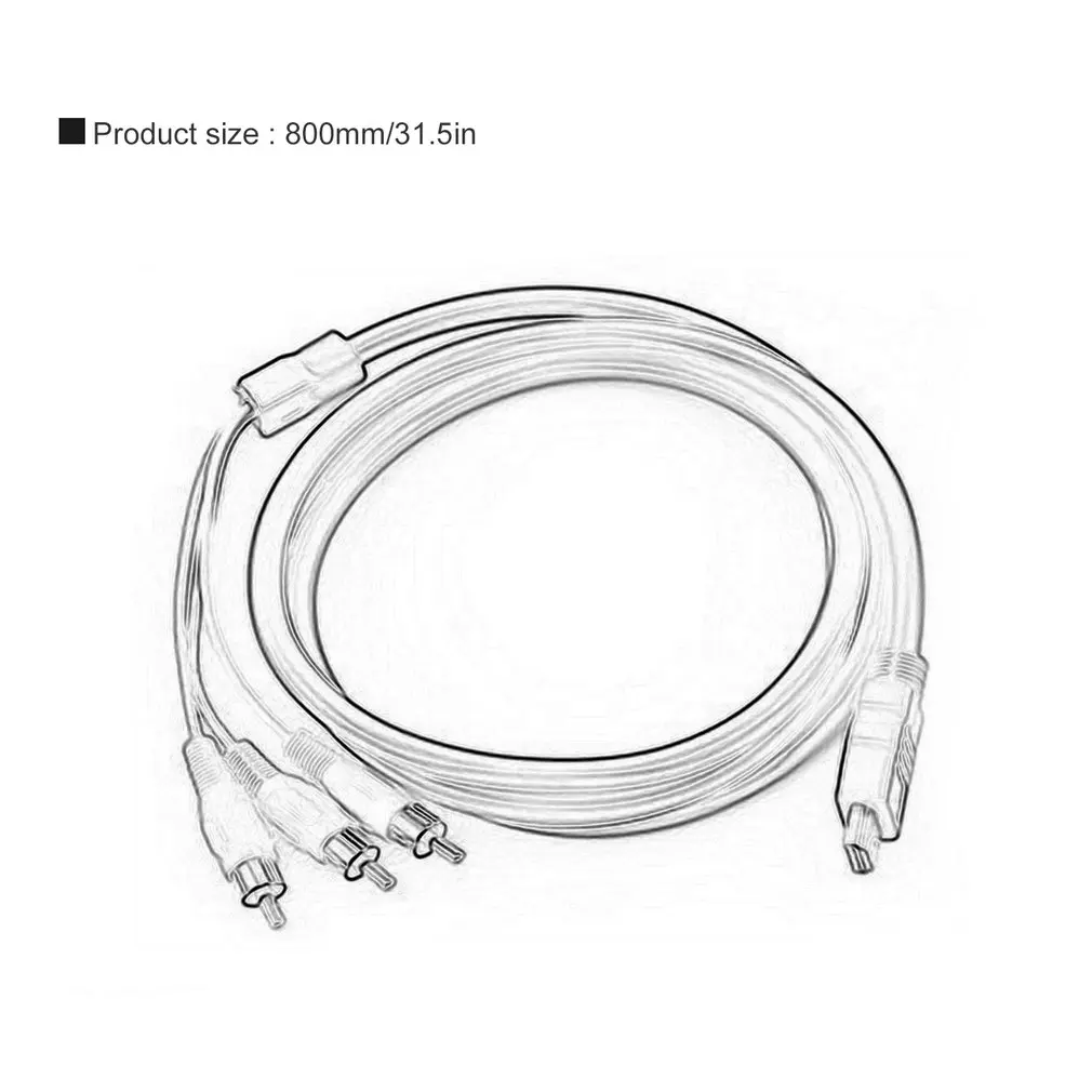 

5ft 1.5m HDMI-compatible Male to 3 RCA Video Audio AV Adapter Cable 3RCA Stereo Converter Component for TV Set-Box DV DVD PC