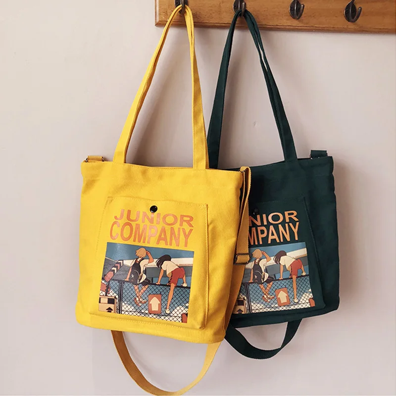 Холщовая Сумка на плечо для женщин 2021 милые женские сумки кошельки повседневные