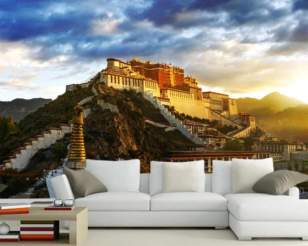 Обои обои Potala Palace в Лхасе тибетские 3d Настенные для гостиной телевизора спальни