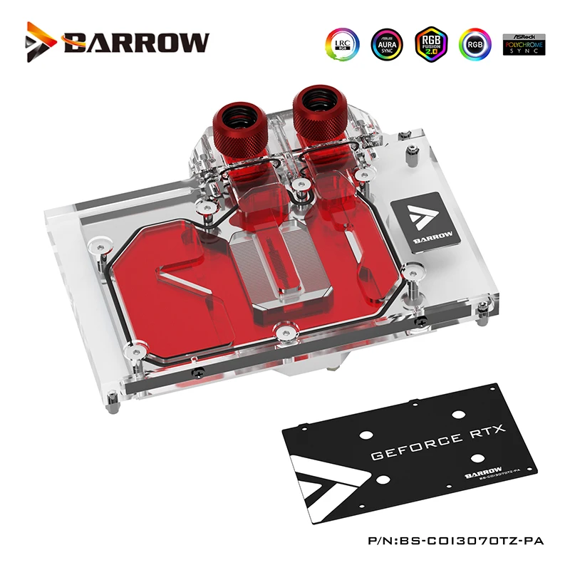 

Barrow GPU Water Block For Colorful Geforce RTX 3070 Ti 8G Video Card Cooler Full Cover, With Back Plate, BS-COI3070TZ-PA