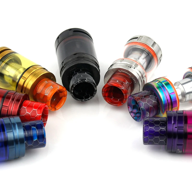 V8 Big Baby Atomizer Single Colorful Glass Tube 810 Drip Tip Resin Mouthpiece Electronic Cigarettes | Электроника