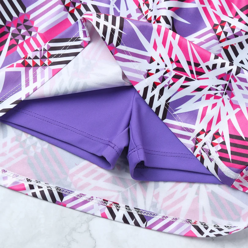 Kids Tennis Skirt Set for Girls Children's Clothing Sport Suit Racer Back Top Built-in Shorts Set Running Gym Fitness Sportswear