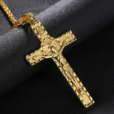 

1 шт., христианское ожерелье с кулоном, мужское ожерелье в стиле хип-хоп, кулон с изображением голубя, Иисуса, крест, ювелирные изделия
