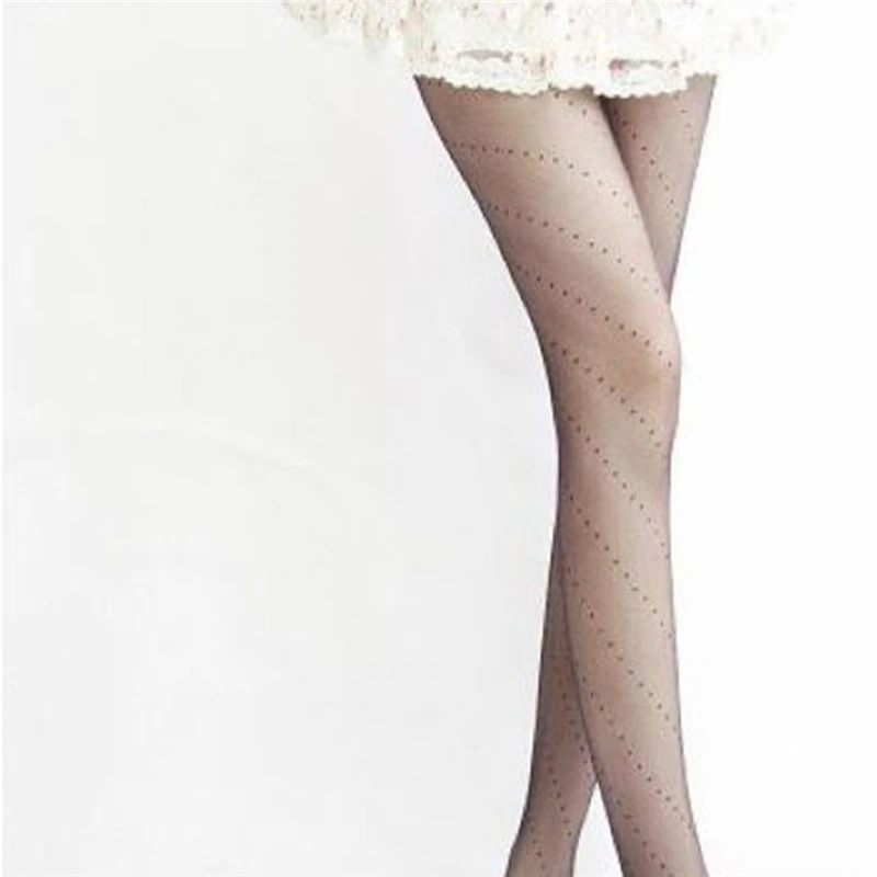 

1PC Sexy Women Pantyhose Tights Summer Nylon Polka Dot Print Stocking Seamless Love Heart Female Hosiery Hot Sale