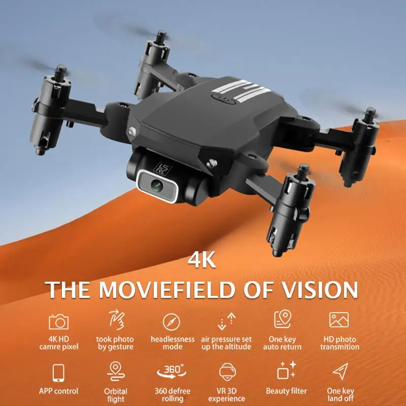 LS MIN мини Дрон Wi Fi FPV удержания высоты складной 6 Axis Gyro RC Квадрокоптер с 480P/1080P/4K HD