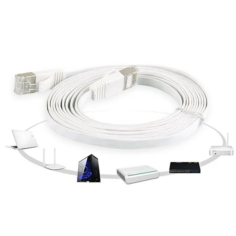 CAT6 плоский Ethernet кабель RJ45 Lan 2 м/3 м/5 м UTP патч интересный Лот Высокое качество для