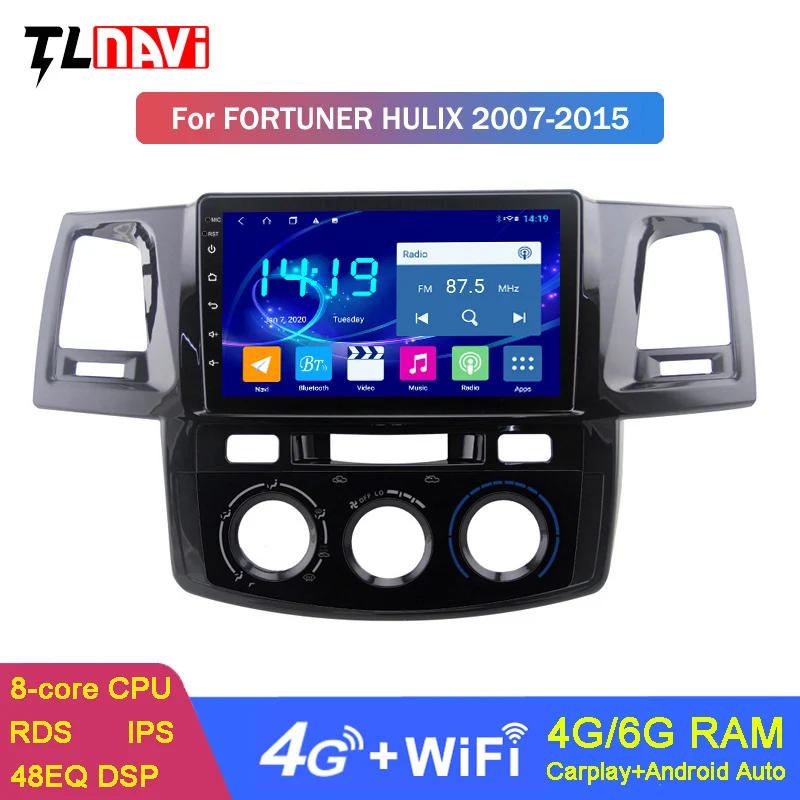 Автомобильный радиоприемник 6G + 128G стерео мультимедийный плеер Android 10 для Toyota