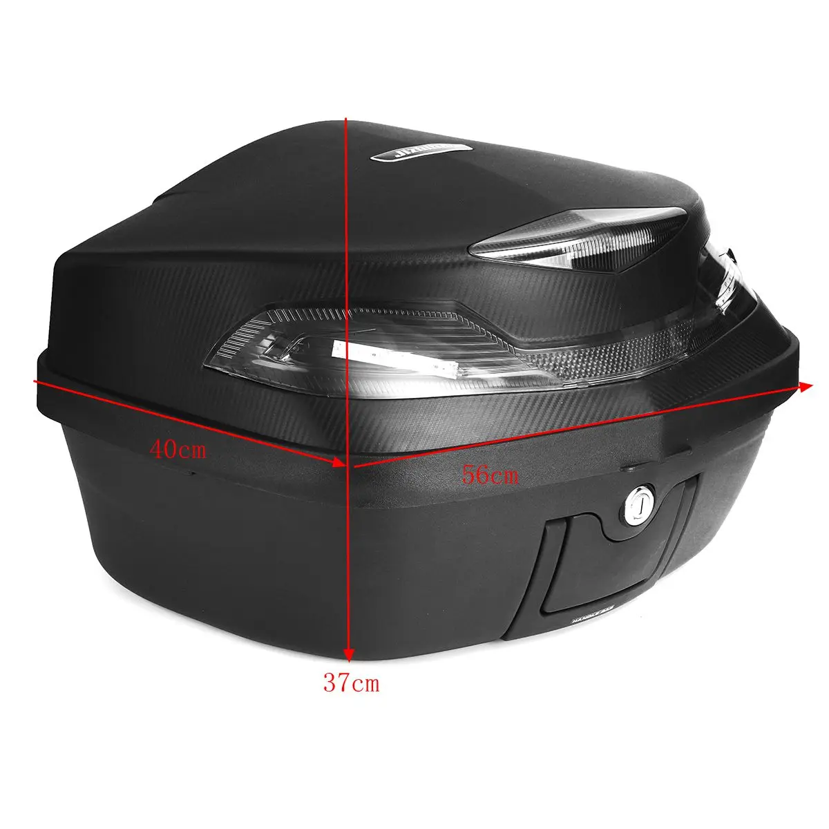 

48L Motorcycle Rear Trunk Case Tail Bag w/LED Taillight Helmet Tool Luggage Storage Box Universal For Honda/Yamaha/Suzuki