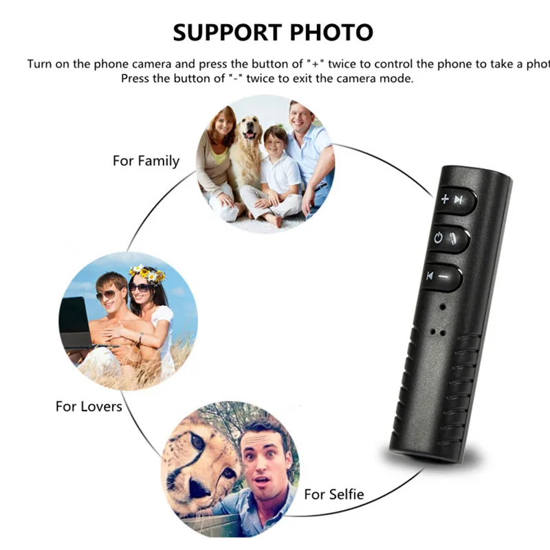 Bluetooth приемник с аудиозажимом разъем 3 5 мм AUX адаптер музыкальный автомобильный