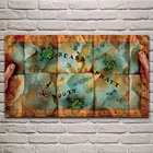 Карта с сокровищами на острове обезьяны, фотография, украшение для дома, гостиной, спальни EX291