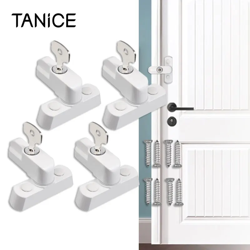 4 шт. дверные замки из цинкового сплава с ключом | Обустройство дома