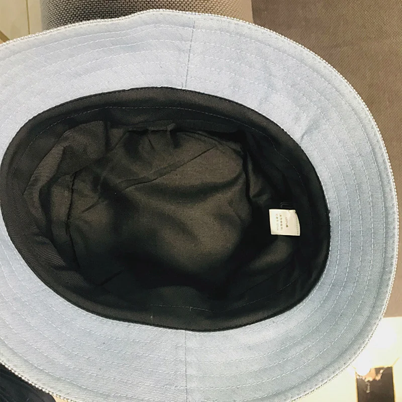 

New Fashion Pocket Style PU Leather Bucket Hat Wave Chain Winter Hat for WomenBlack Khaki Blue Rain Hat Waterproof Fishmen Cap