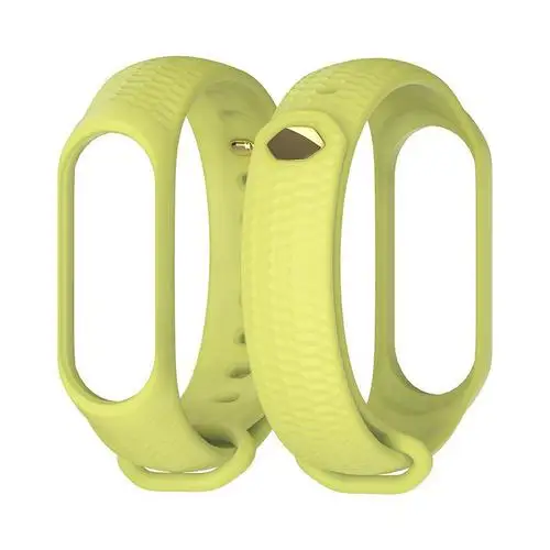 green Мягкий Красочный геометрический узор для mi Band 4 аксессуары Pulseira mi band 4 спортивный силиконовый браслет ремешок для Xiao mi Smart Watch - Цвет: green