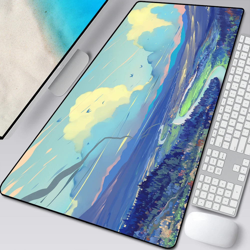 landscape mouse pad gamer anti slip rubber gaming mousepad keyboard laptop computer mice mat oversized office pad mouse mats free global shipping
