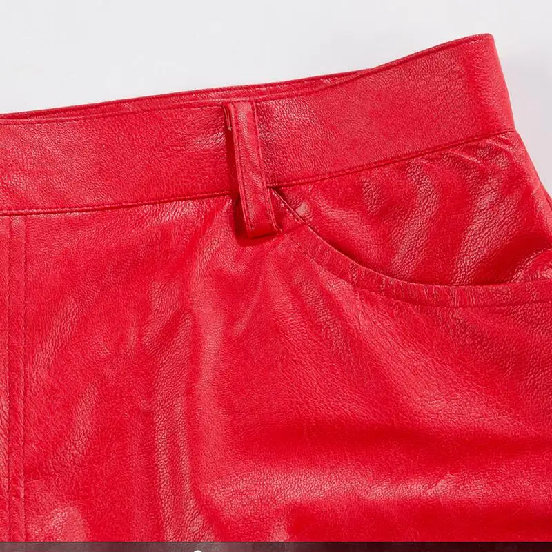 

Costumes Free Shoppingbar Personality Slim Leather Pants Men's Trousers / 29-34