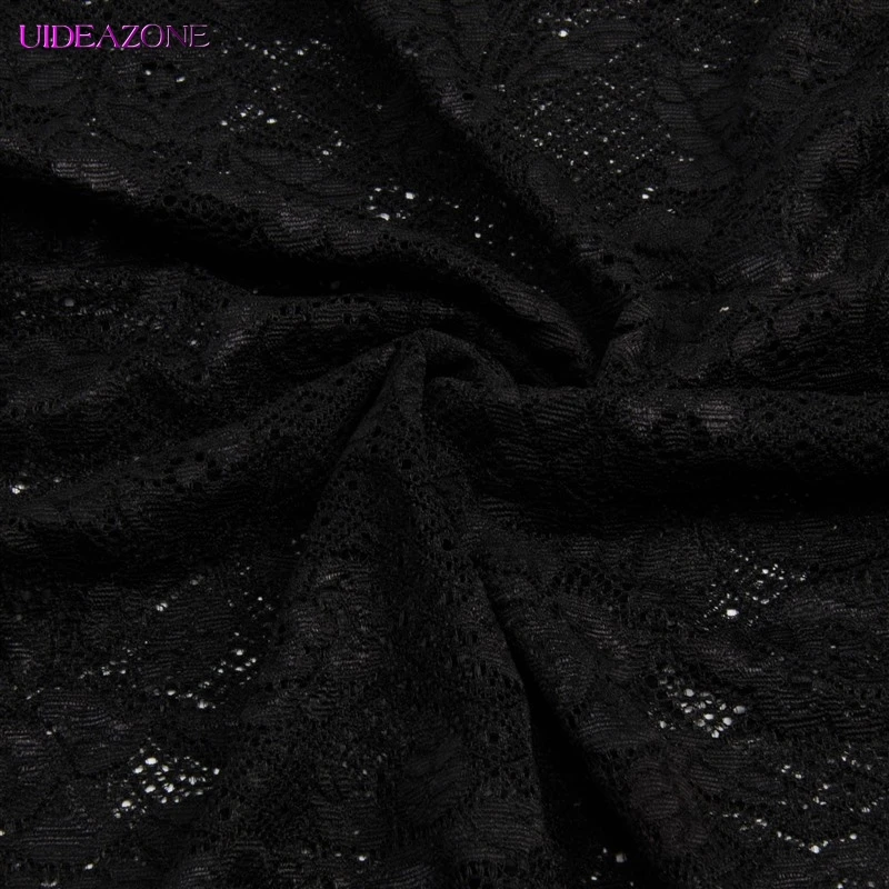 UIDEAZONE винтажное черное платье для женщин с расклешенными рукавами из кусков