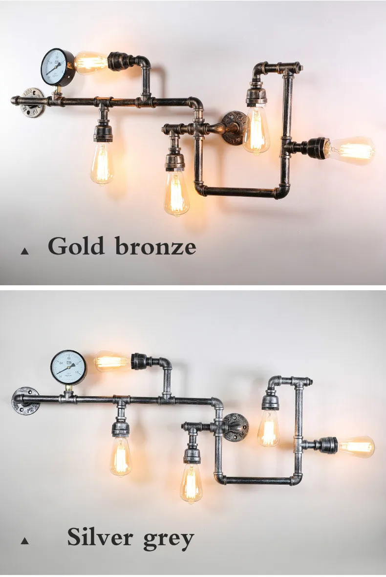 Креативный Американский Лофт Сельский промышленный ветер кафе бар лампа из