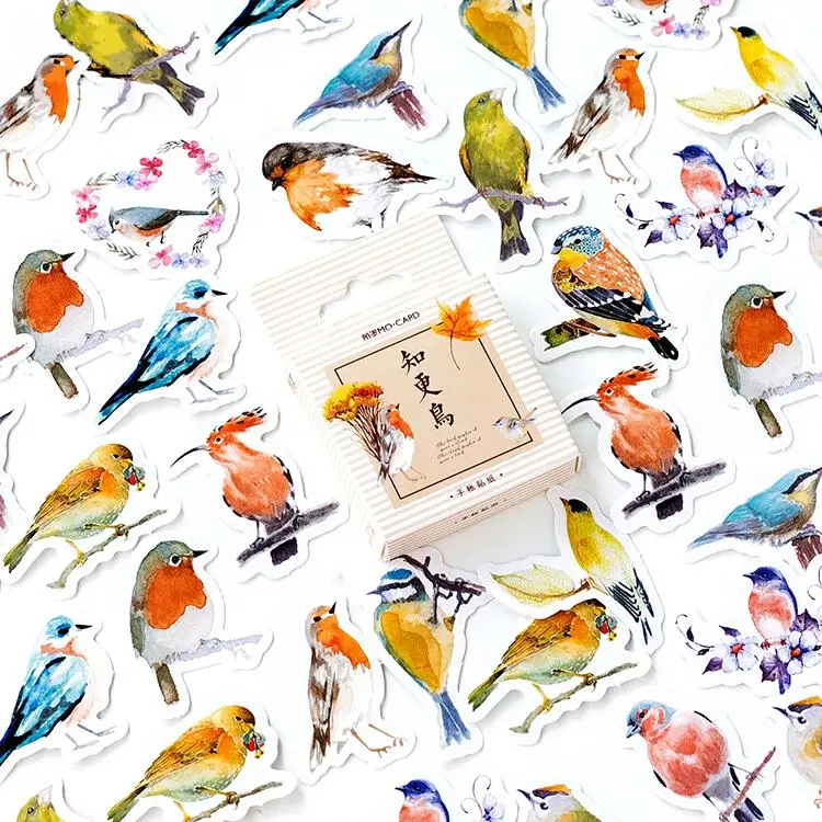 45 шт./кор. Robins Декоративные наклейки для птиц клейкие DIY дневника