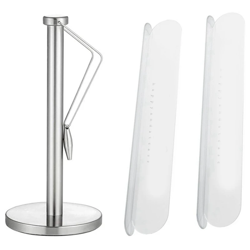 

1 Pcs Sink Water Guard Household Baffle Board Anti-Splash Water Guard & 1 Pcs Paper Towel Holder Stand With Base