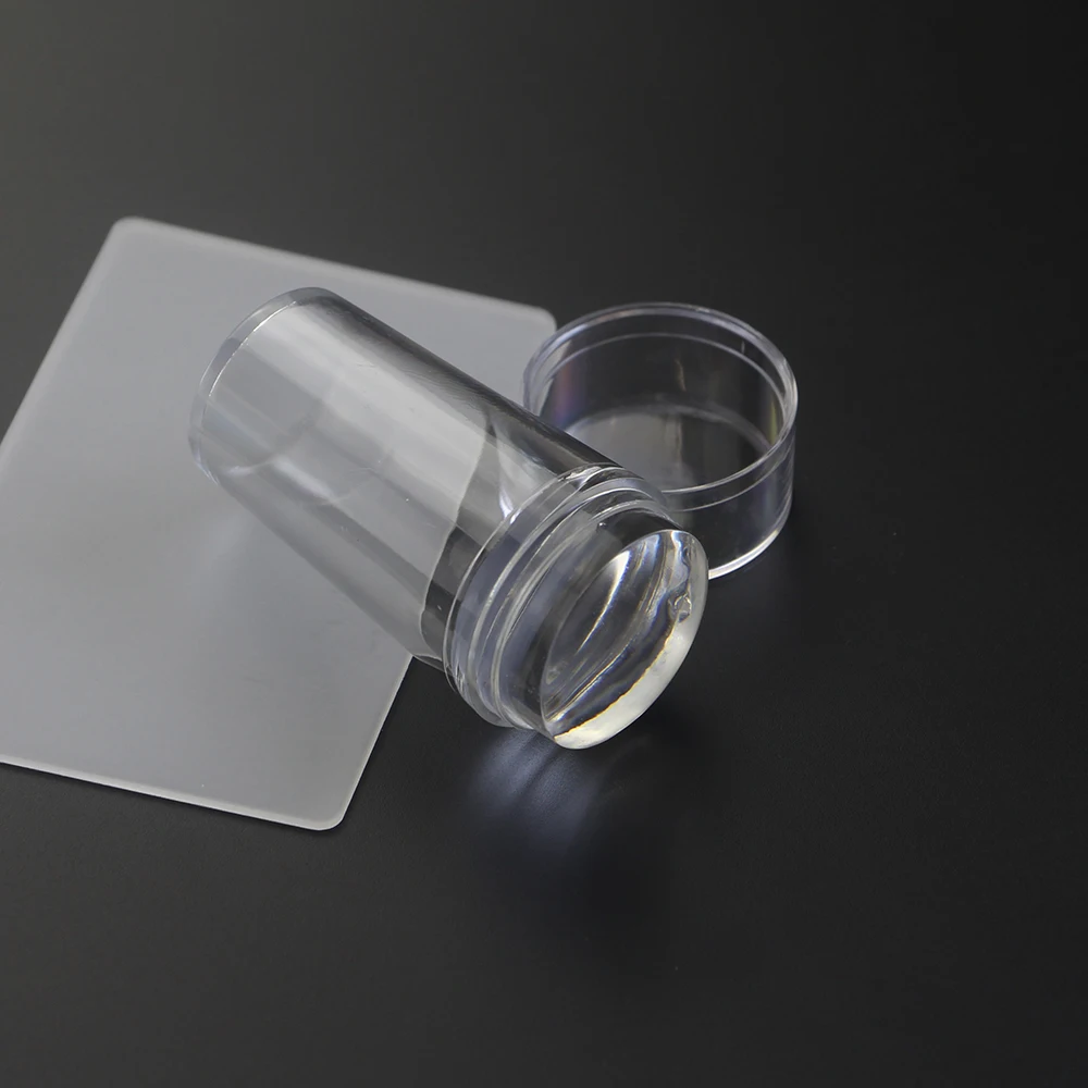 Шаблоны для ногтей чистые прозрачные силиконовые пластины стемпинга скребок с