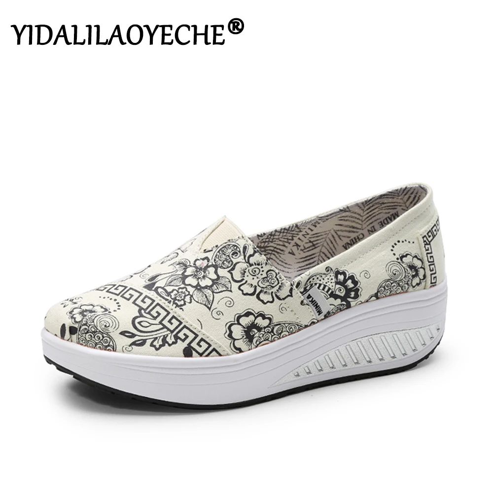 Модная женская обувь повседневная парусиновая нескользящая на плоской подошве с