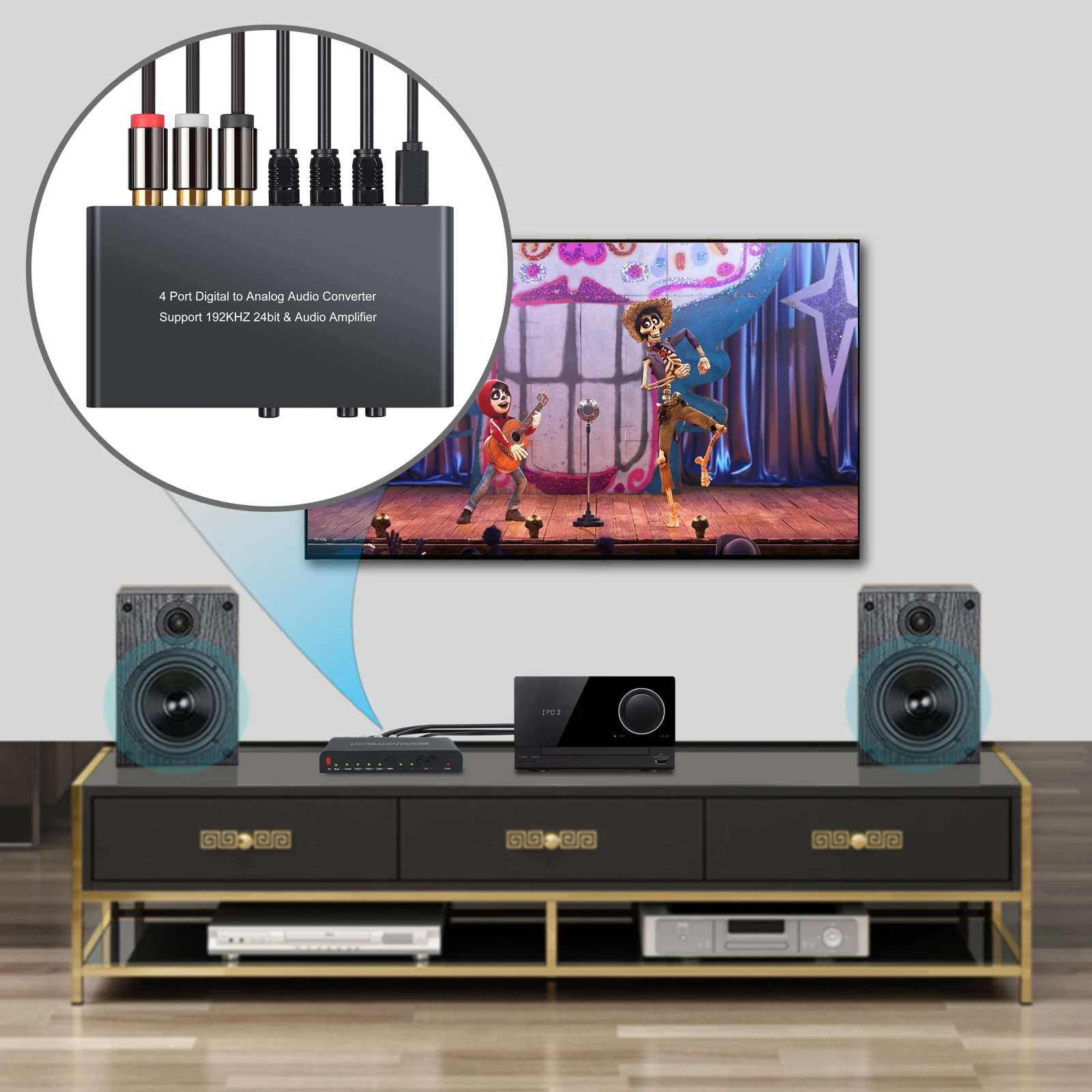 Оптический коммутатор Neoteck 3 SPDIF Toslink 1 коаксиальный к RCA 5 мм аудиоконвертер DAC с ИК