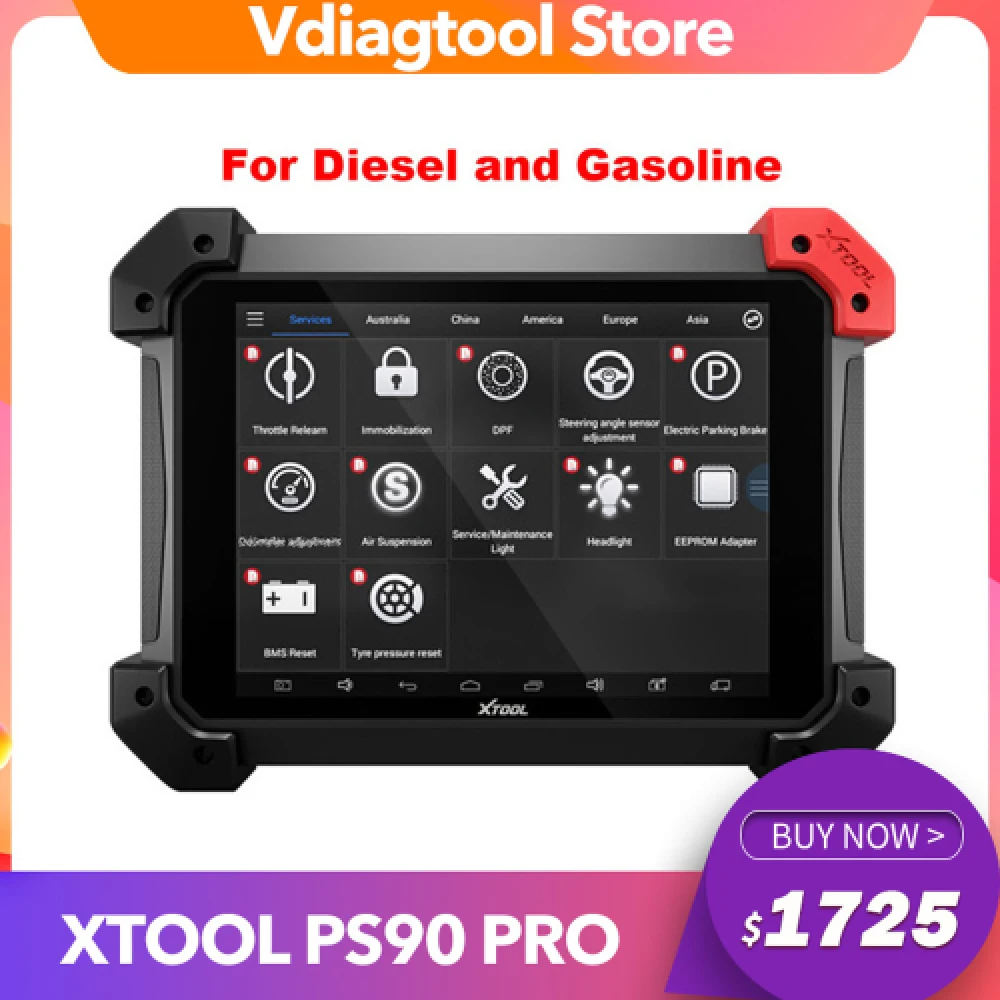 

Xtool Ps90 Pro Heavy Duty Diagnostic Tool For Car/Truck/Diesel/Gasoline Obd2 Key Programmer Instrument Cluster Good Than X431