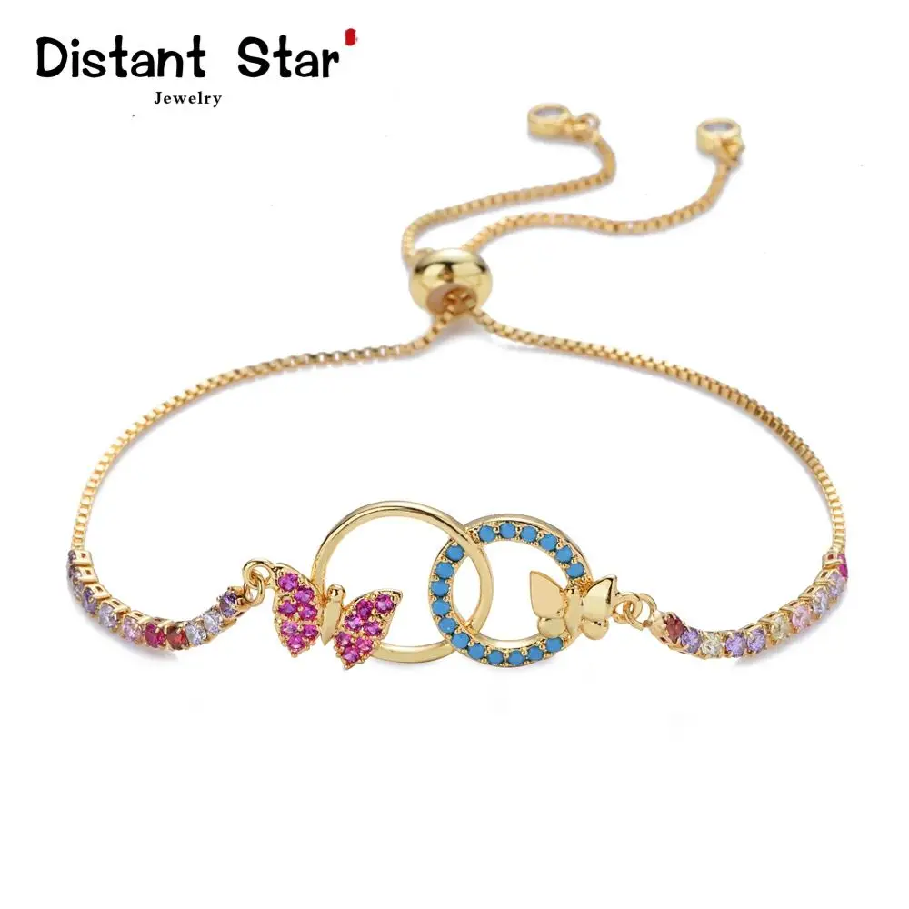Женские золотые радужные круглые браслеты и ювелирные изделия из фианита змея