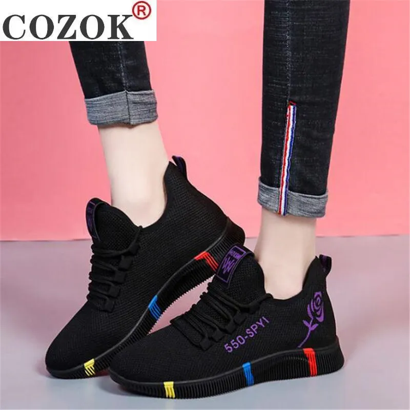 

2021 New Spring Women Casual Shoes Breathable Mesh Platform Sneakers Women New Fashion Mesh Sneakers Shoes Woman Tenis Feminino