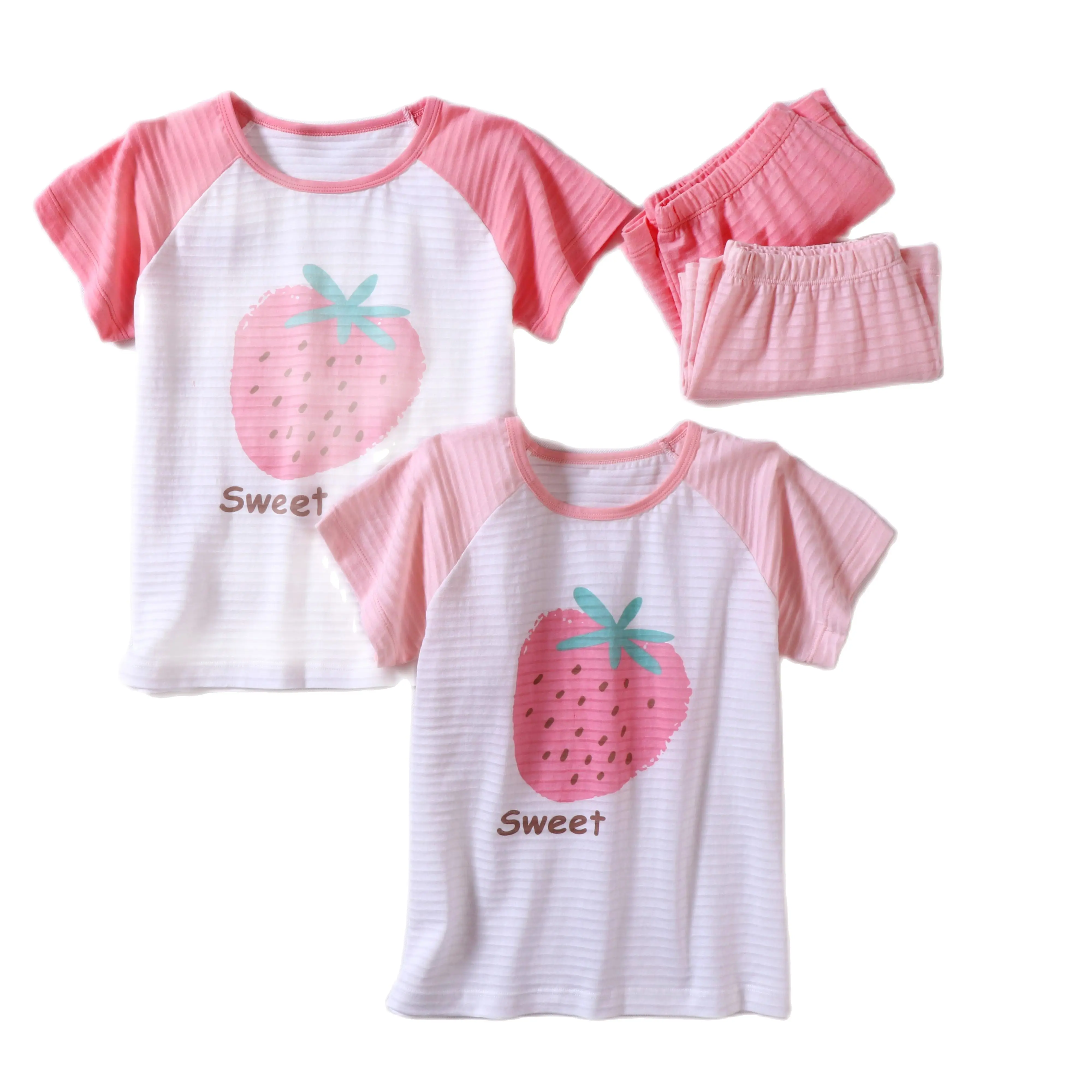 

Kids Pajamas Toddle Cotton Summer Girls Homewear Short Sleeve Kids Sleepwear Cute Cartoon 2-13Y Children Pajamas Sets