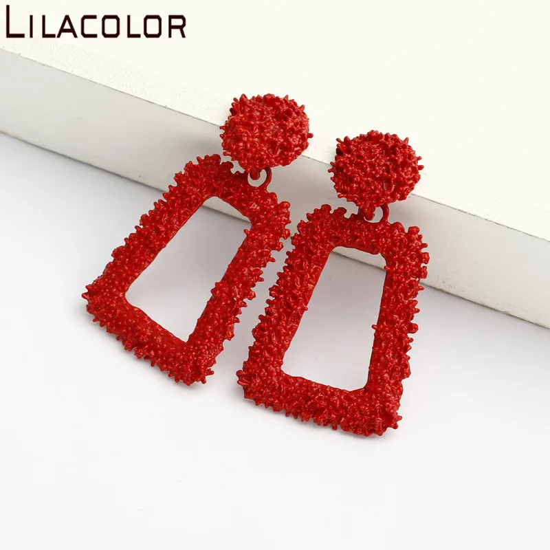 Lilacolor эффектные серьги 2020 Геометрические Квадратные для женщин Висячие висячие