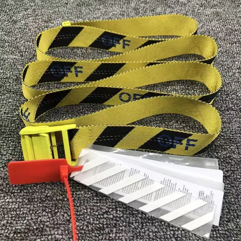 

The latest correct version of yellow belt industrial style canvas stabbing ribbon