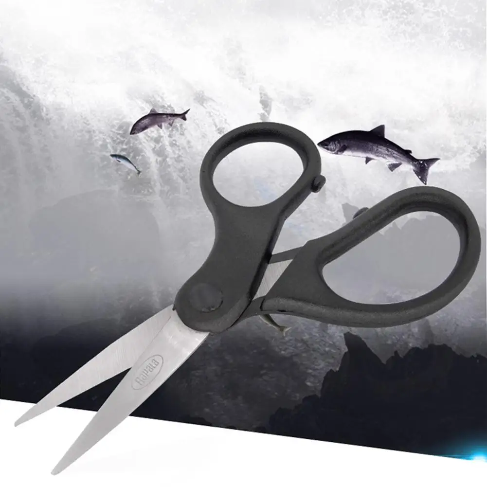 

Stainless Steel Fish Use Scissors Serrated Edge Clipper Tool For PE Carbon Fiber Fishing Line Cutter Shears For Fishing Bait