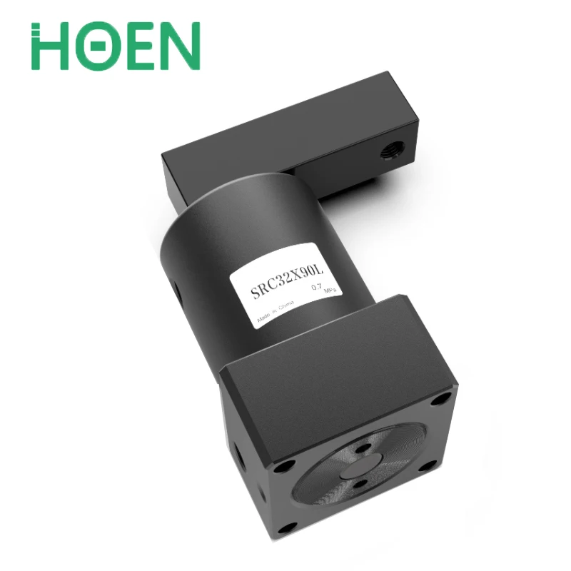 Цилиндрический вращающийся пневматический цилиндр с закрученным зажимом серии