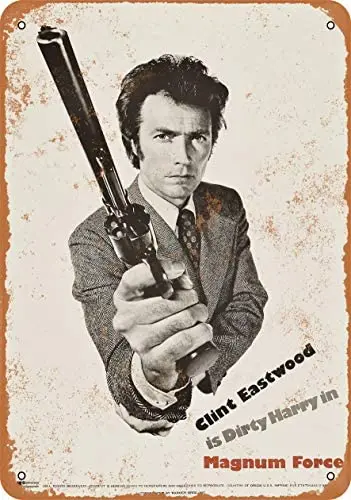 

8 x 12 inches Metal Vintage Funny Tin Sign 1973 Dirty Harry Magnum Force